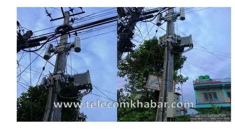 ncell installed bts in NEA poles
